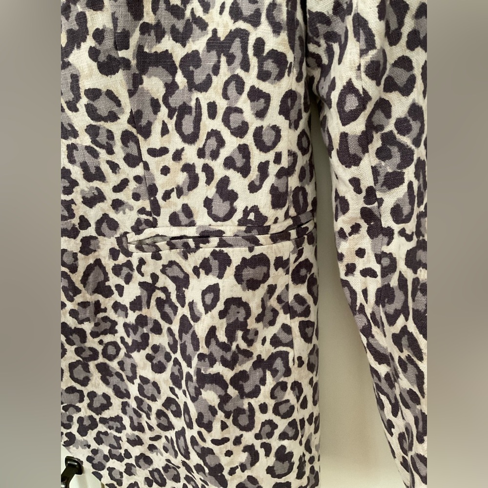 Rachel Zoe open front Blazer Leopard Print Sz M - Picture 7 of 9